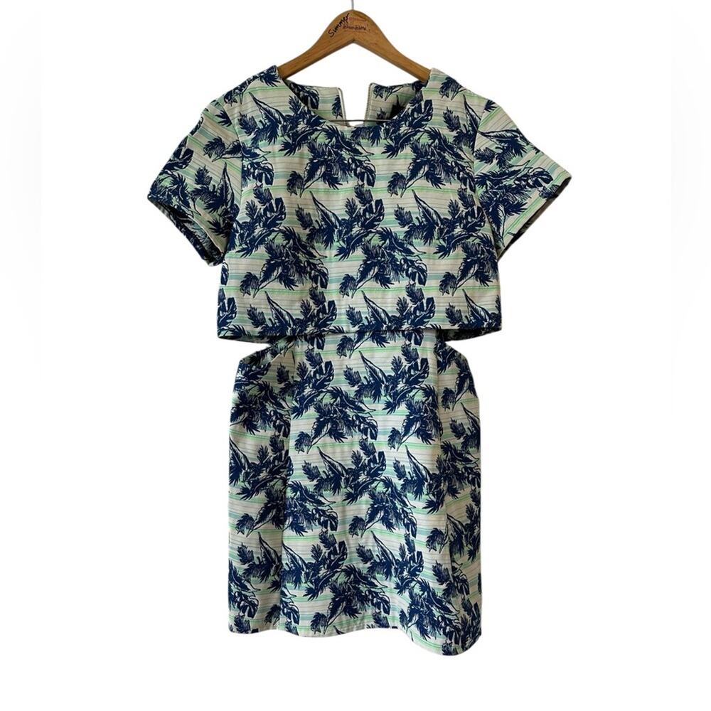 Topshop Palm Print Cutout Dress – Women’s Size 10